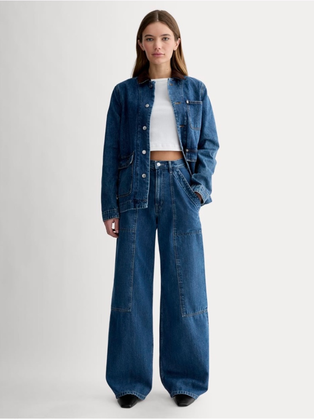 Everlane The Carpenter Jeans 29 Blue Denim Organic Cotton Slouchy Baggy 90s Y2K